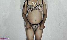 Animal Print Part 2 - Crossdressing By Indian Shemale