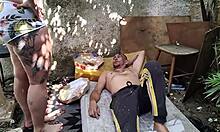 Hot Tiffany Montavani Fucks Homeless Guy In Ass And Pussy With Banana