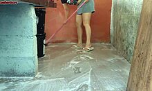 Wife Away, Short Hot Maid Takes Boss's Monster Cock in Forbidden Muff Diving at Home