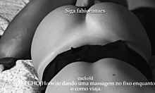 hey, check this hotwife getting handsy with that massive bbc during a massage while hubby's away, she filmed it all for him.