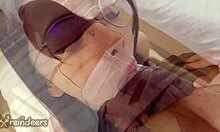 Lonely girl in glasses tempts her friend for a cheating fuck session while boyfriend is away - xreindeers. She rides him hard in cowgirl and takes a creampie in doggystyle