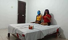 my girlfriend brought her best friend to learn intense blowjobs at home