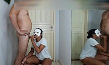 Latina HOUSEWIFE DEMANDS ASS FUCKING In HALLWAY With CREAMPIE