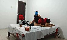 my girlfriend brought her best friend to learn intense blowjobs at home