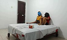 my girlfriend brought her best friend to learn intense blowjobs at home