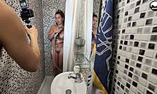 What starts as a simple shower turns into intriguing pussy licking with French amateur Livia.