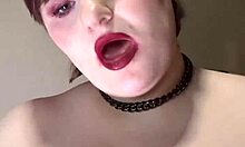 big tits get licked and sucked with dildo.