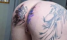 Blonde Pornstar WORSHIPS Huge Anal Piercing Tattoo