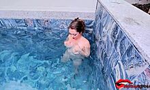 i squirted during masturbation at the spa, miriam prado, with my big natural tits bouncing