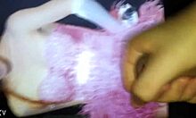 Amateur cums on Tiffany Lady Marmalade in lingerie