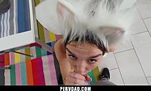 stepdad agrees to stepdaughter's cosplay requests in a kinky way.