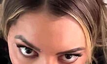 Petite blonde latina shakes in pov sloppy blowjob