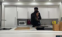 I watch my big ass latina milf girlfriend get fucked by her boyfriends freind in his house, it's so rough