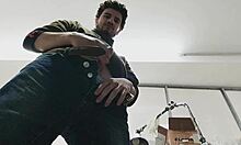 i feel so excited sneaking in the shop to jerk my monster cock