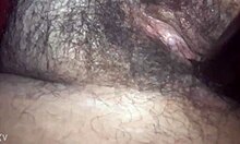 Amateur explores her hairy body with a vibe in homemade solo play. She builds to climax slowly.