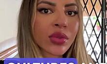 Petite blonde latina shakes in pov sloppy blowjob