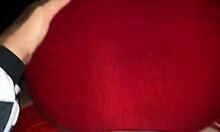 Watching a movie with stepfather leads to creamy surprise in her pussy