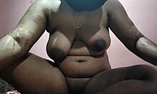 desi indian girl fingers her pussy while watching porn