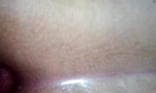 He slides into her ass during fucking