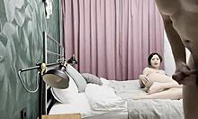 The pretty brunette babe with big tits starred in a homemade POV video. She gave an awesome blowjob and swallowed cum as the cute couple played.