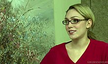 misty stone relaxes with fingering in the hospital examination room