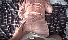 Step mom engages in truth or dare game with step son. She faces an unexpected creampie challenge in bedroom