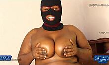 Big tits bbw enjoys sweet foreplay on her shaved pussy