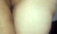 Latina girlfriend makes me cum in the bathroom with a blowjob