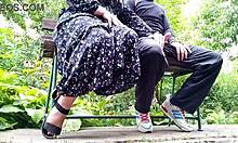 mature bbw milf trains amateur with flashing and roleplay