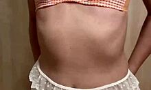 恥装 恥じらいの可愛い下着をつけて、アナルいじり、乳首いじり