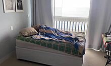 Homemade Brazilian Interracial Fucking on Bed with Sea View in Sight