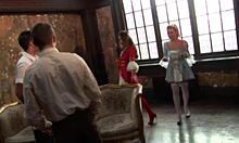 Two girls take two ass hungry cocks sqf. monster cocks and facials! 😈🍑💦