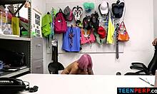 officer jovan catches luna legend stealing candy, then punishes her with monster cock in garage