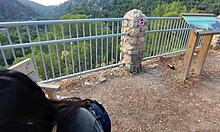 I sucked the stranger's cock on the mountain, what a thrill!