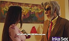 Grinch and Victoria Camargo dirty christmas with anal fuck