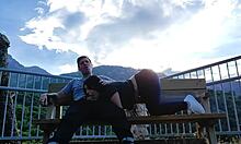 I sucked the stranger's cock on the mountain, what a thrill!