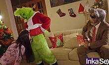 Grinch and Victoria Camargo dirty christmas with anal fuck