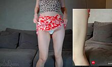 sexy teacher tries on see-through outfits and accidentally flashes hairy pussy while dildo riding 😏