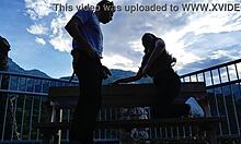 I sucked the stranger's cock on the mountain, what a thrill!