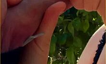 hot wife gives amazing public blowjob