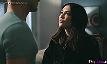 Hey, jane wilde and natalie knight noticed nathan bronson stalking them, so they share his huge cock in a threesome