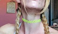 Vanessa Hastings Delivers Messy Spit Face Dildo Deepthroat in Skinny Fetish Session