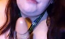 bbw milf shows off her cock sucking skills