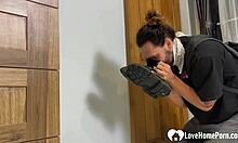 Intense Bondage Teasing With Wrapped Up Barefoot Feet And Stockings In Homemade Christmas Fetish.