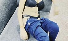 Indian teen model delivers solo workout performance