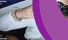 Pretty Petite Tatted Girl Takes Facial After Quick Blowjob