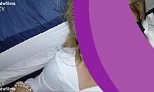 Pretty Petite Tatted Girl Takes Facial After Quick Blowjob