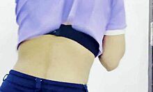 Indian teen model delivers solo workout performance