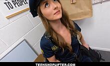 Skinny Shoplifter Mira Monroe Stripped And Fucked By Officer In Deal.