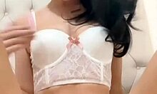 teen american exchange student explores her body alone with toys, reaching squirting orgasm in college dorm pov